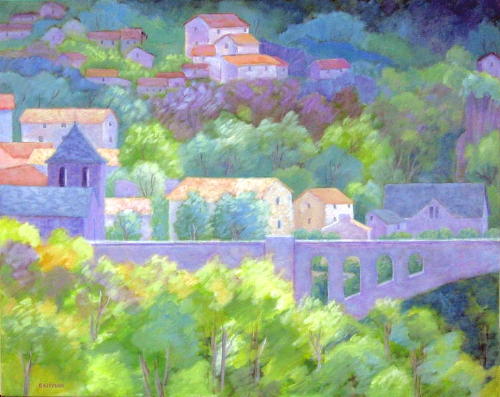 France, Scene with Bridge, St. Chely du Tarn.jpg